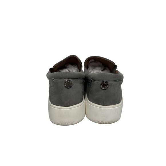 Steve Madden Gray Perforated Suede Slip-On Platform Sneakers Size 6 - Picture 5 of 12